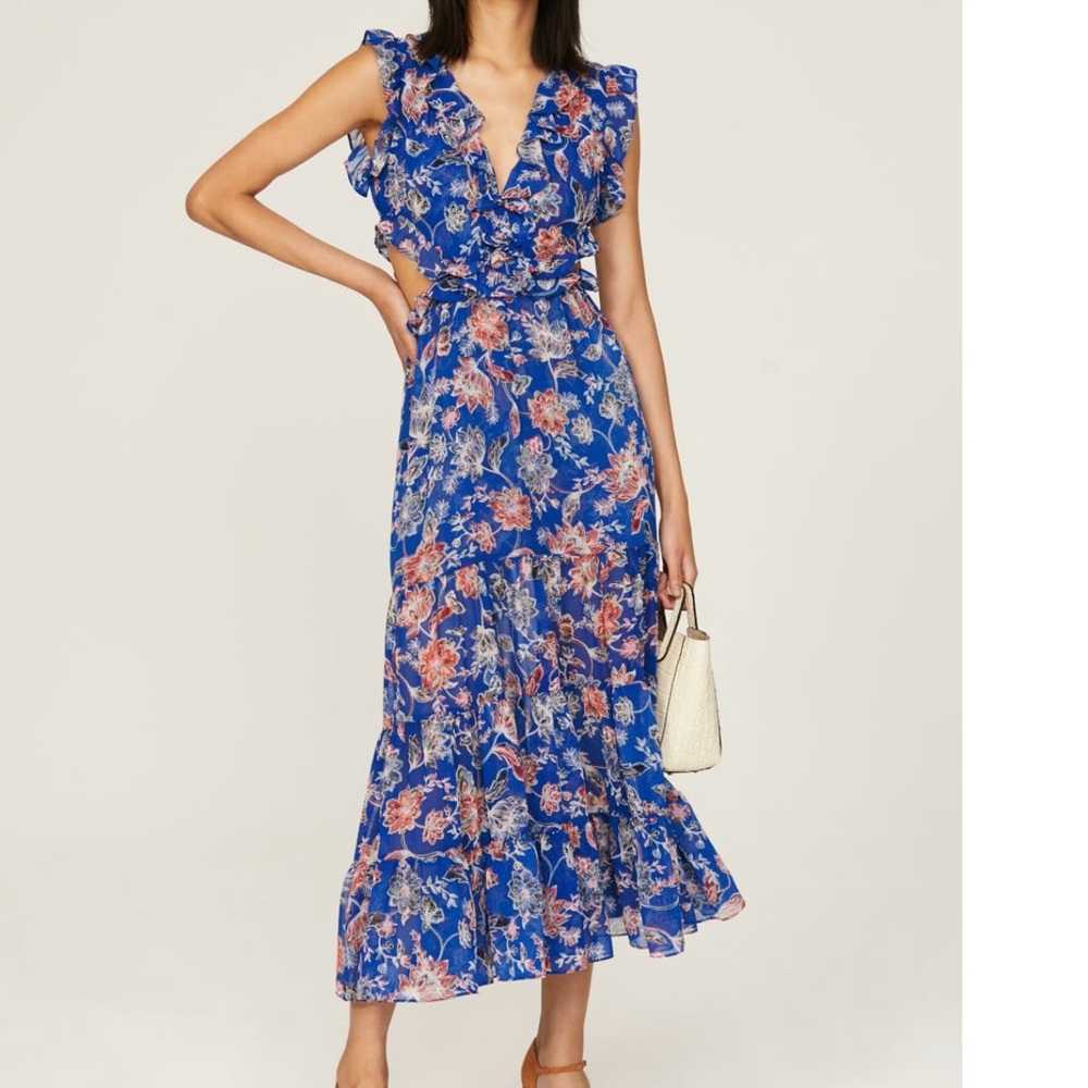 MISA Blue Maxi Dress